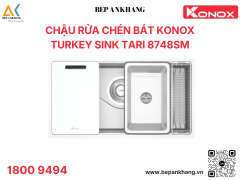 Chậu rửa chén bát 1 hố phong cách Nhật bề mặt mịn Tari 8748SM